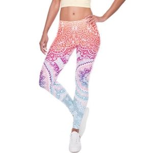 Zohra Ombre Mandala Legging Rainbow S/M